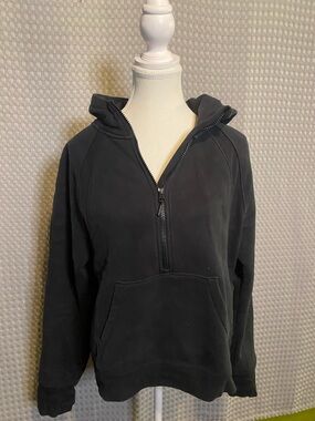 Lole Black Zip-Up Hoodie with Gold Logo